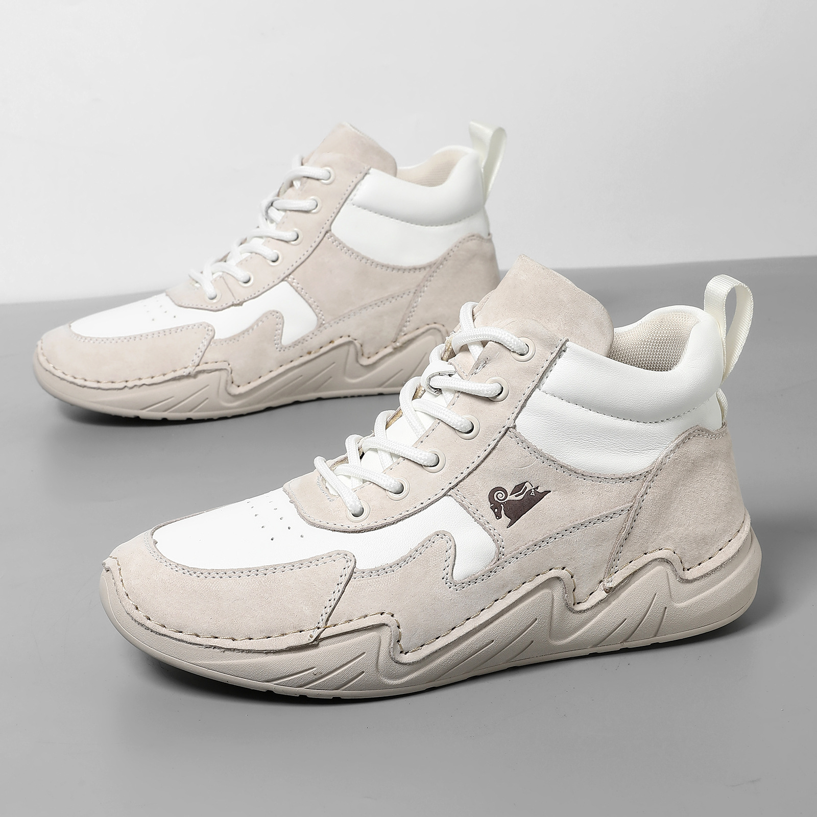 头层真皮跨境高帮大码女鞋女士马丁靴秋冬短靴运动休闲鞋百搭皮靴