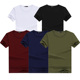 夏季 胖子潮牌圆领宽松纯色半袖 男士 5件 短袖 t恤加肥加大码 体恤衫