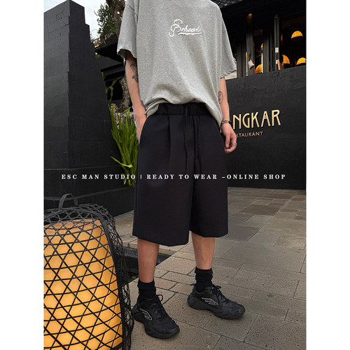 ESC MAN STUDIO/夏季新款空气层面料 舒适感拉满的休闲宽松短裤