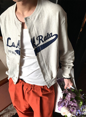 ESC MAN STUDIO/自制 征服早秋衣柜　重磅圆领刺绣开衫卫衣　