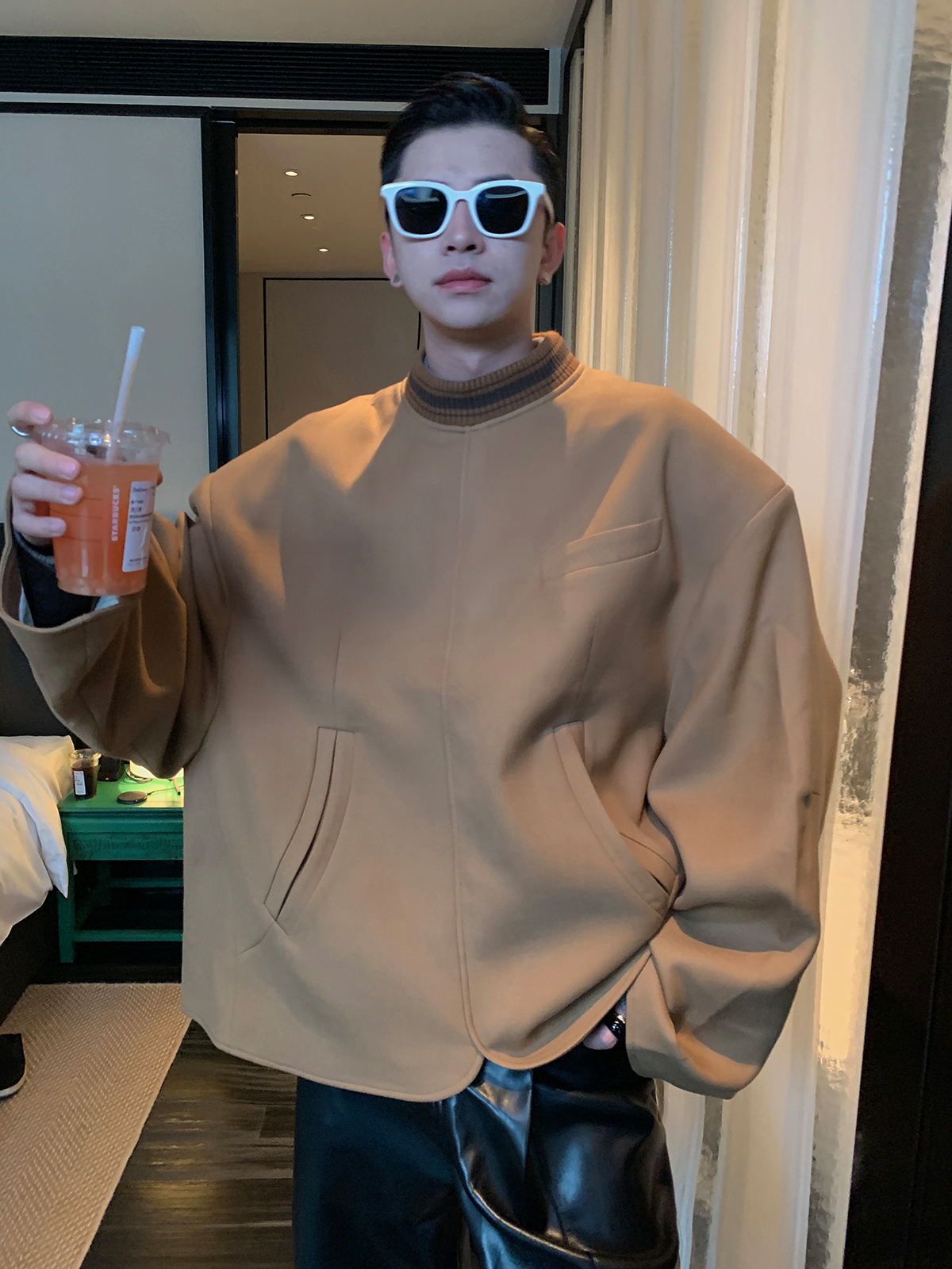 圆领宽松高级感休闲外套