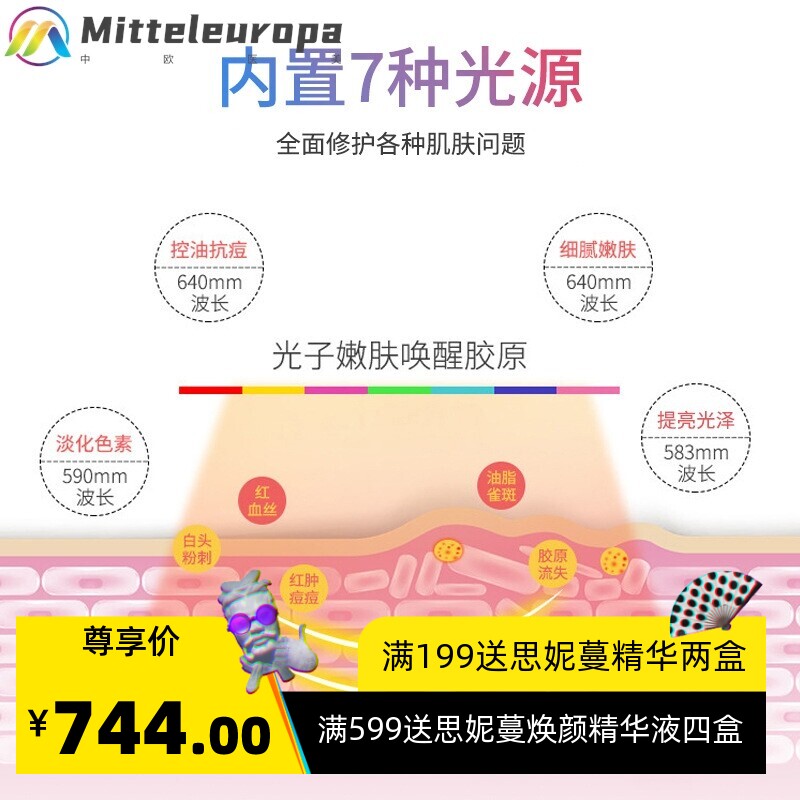 光谱仪美容仪红蓝光美容仪祛痘仪led祛痘仪美容院专用光子嫩肤仪