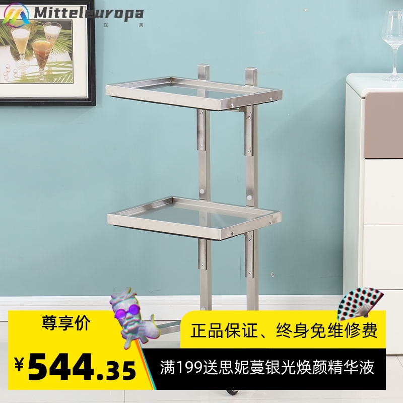 不锈钢美容车 折叠置物架 厨房 浴室 美容推车 不锈钢架子 理发架