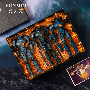 环太平洋暴风机甲大战哥斯拉手办危险战损复仇者人偶拼装模型摆件