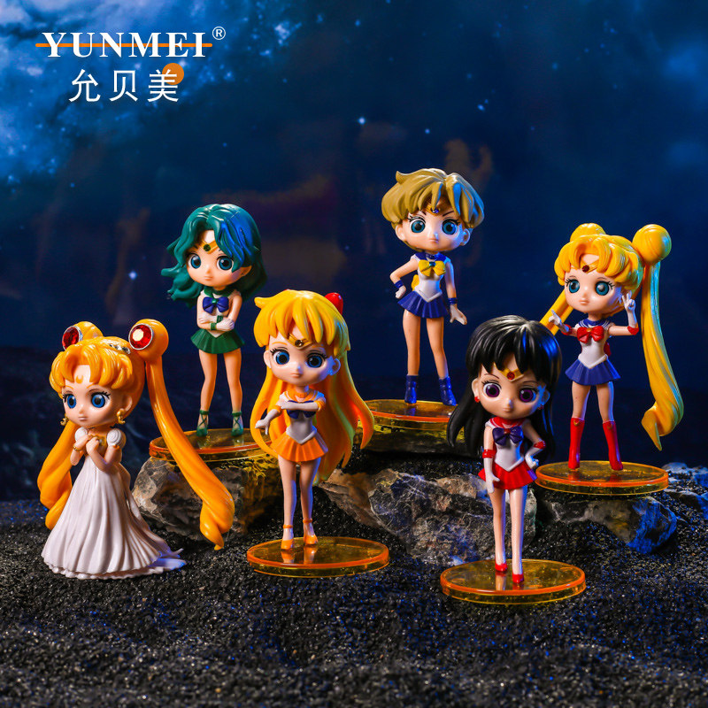 美少女战士月野兔手办女孩玩具模型少女心公仔车载摆件生日礼物