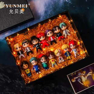 韩国BTS防弹少年团明星手办公仔模型玩偶女孩子生日礼物人偶摆件