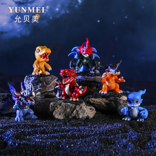 数码宝贝手办暴龙亚古兽巴达迪路兽动漫模型公仔玩具盲盒男孩摆件