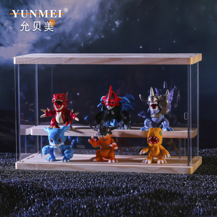 数码宝贝暴龙兽亚古兽潮玩手办模型桌面展示盒摆件公仔盲盒周边女
