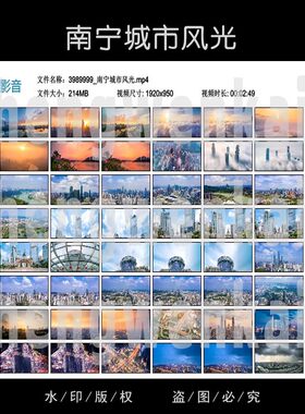 国际会展中心广西南宁城市风光日出日落琅东青秀区实拍视频素材