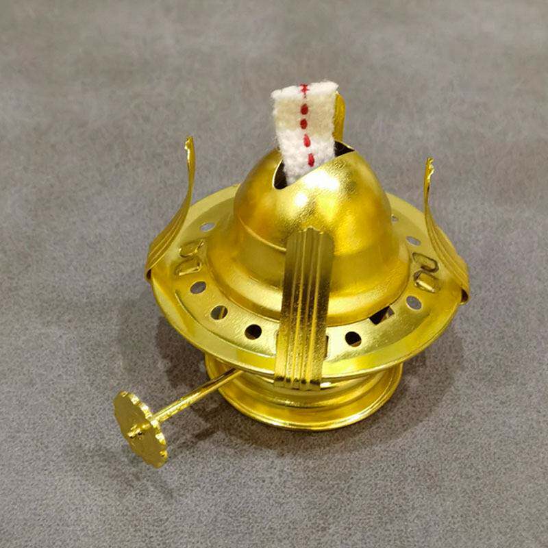 L555金色四爪灯头 复古煤油灯金属调节器 玻璃油灯灯罩灯芯配件