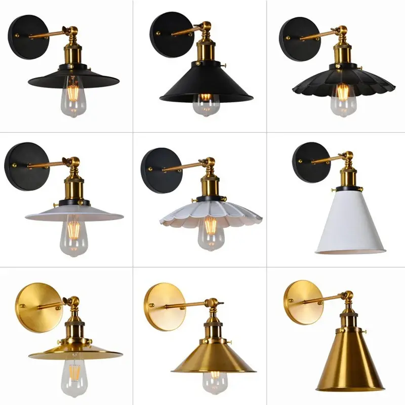 美式复古工业风LOFT创意个性酒吧怀旧咖啡馆餐厅过道铁艺装饰壁灯