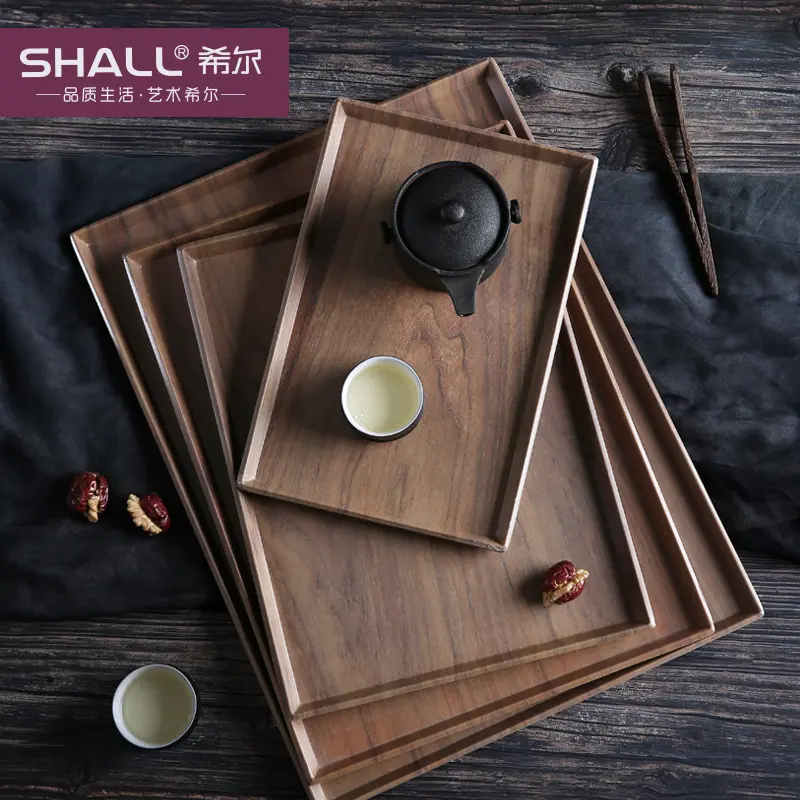 日式塑料茶盘茶杯水杯长方形客厅