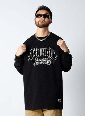 FunkyChoice街舞西海岸宽松长袖t恤嘻哈小领口男popping春秋打底