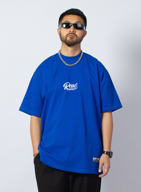 FunkyChoice夏季新款美式涂鸦圆领T恤clean fit简约短袖宽松情侣