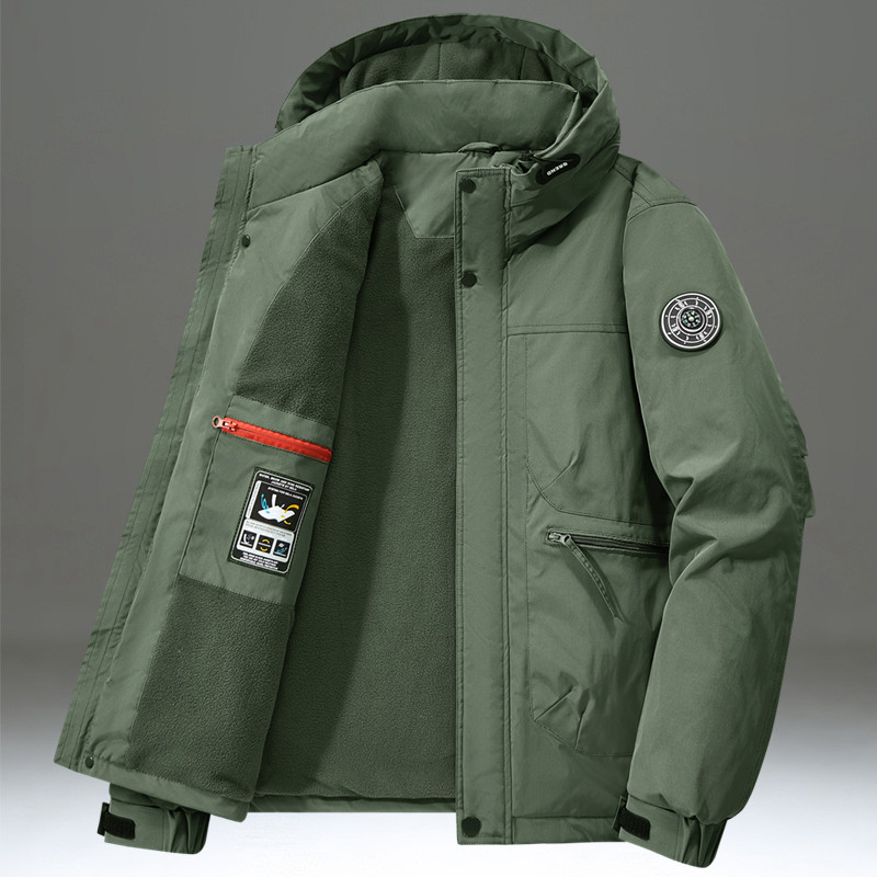 冬季棉服男款2025新款休闲工装外套棉袄宽松大码加厚保暖棉衣连帽