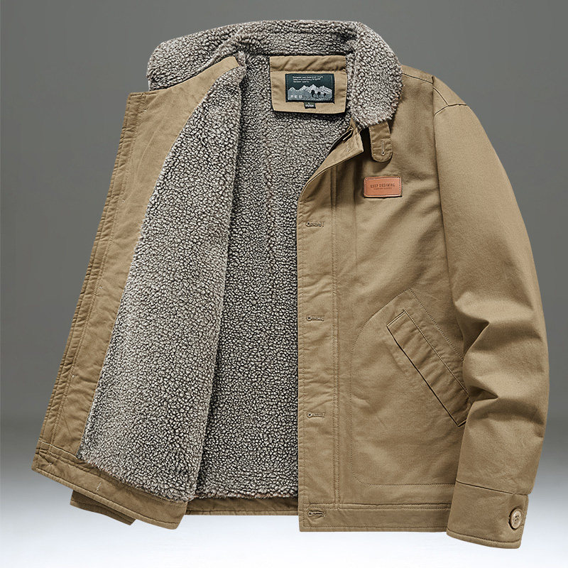 冬季棉衣男加厚羊羔绒外套棉袄