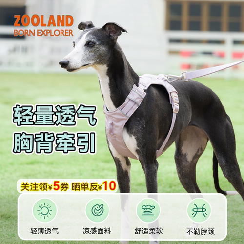 ZOOLAND狗狗胸背带牵引绳工字遛狗小中大型犬防爆冲挣脱宠物背心