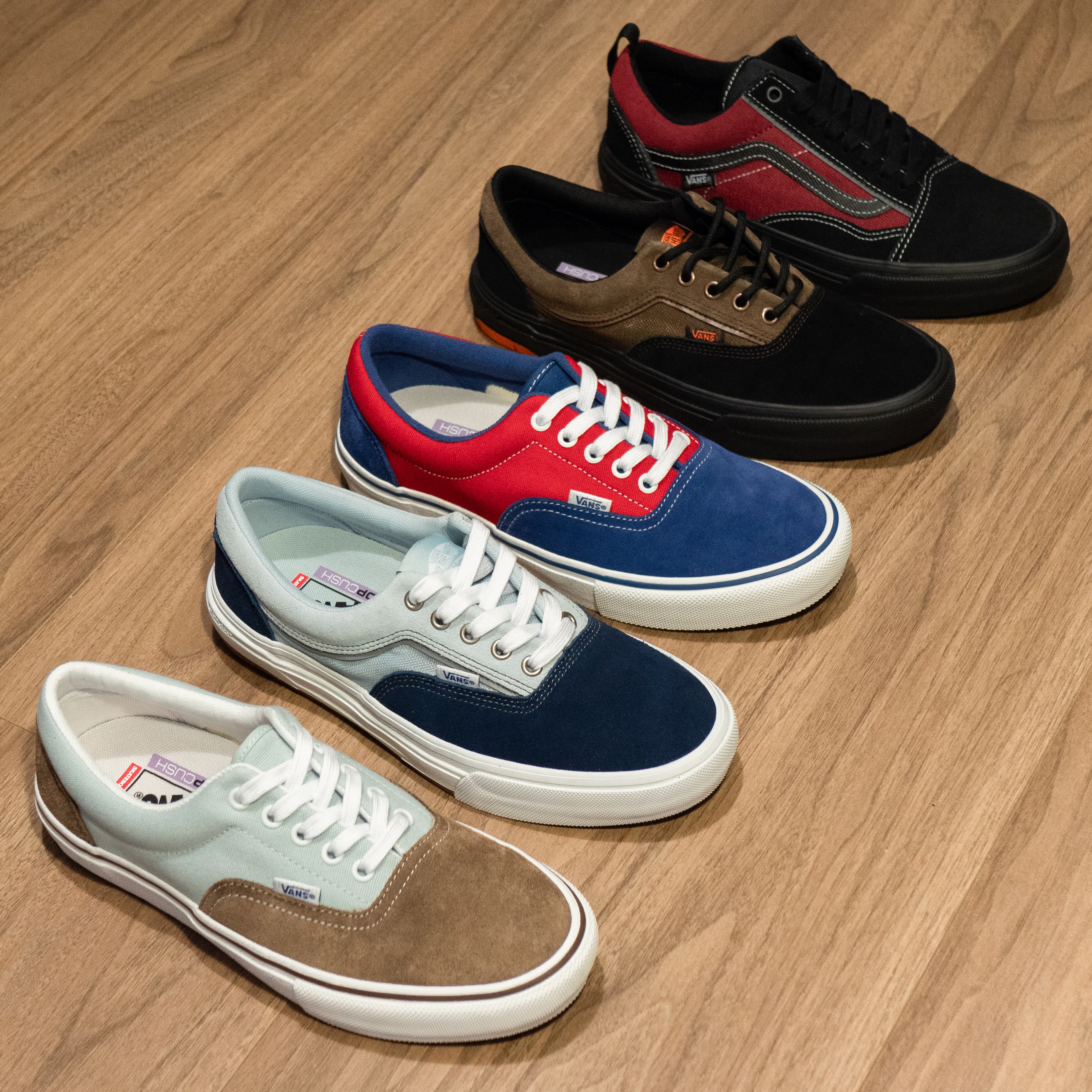 Vans Era Skate Pro红蓝拼接复古男女情侣低帮专业滑板鞋