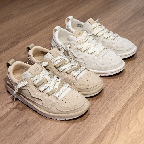 UGG米白复古麂皮双色低帮休闲鞋