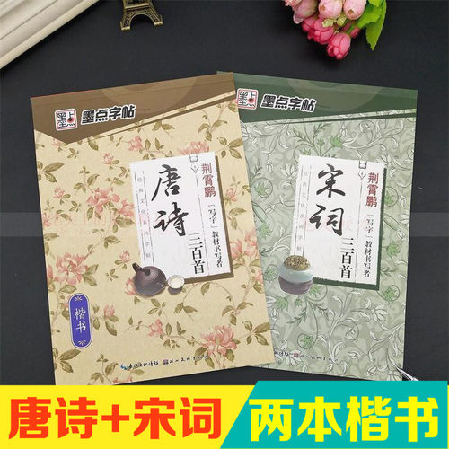 唐诗宋词三百首楷书墨点字帖成人学生钢笔临摹荆霄鹏硬笔正楷字帖 - 封面
