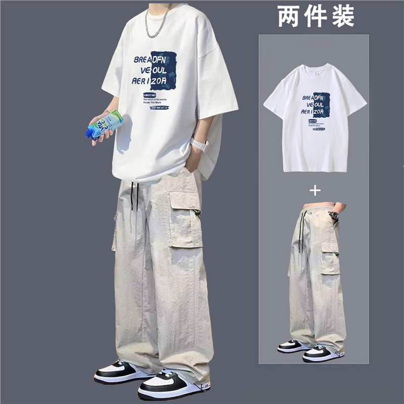 冲量青少年纯棉衣服套装工