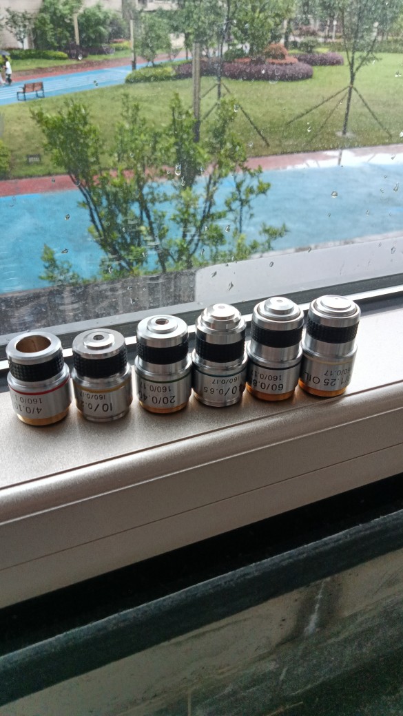 江西凤凰中小学校生物光学显微镜物镜头4/10/20/40/60/100倍XSP用