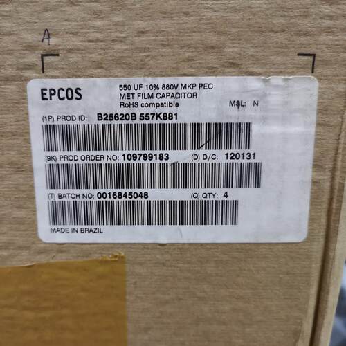 西门子EPCOS B25620-B0557-K881 550UF880V 直流滤波储能薄膜电容