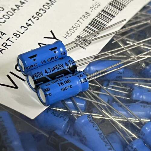 全新 原装 VISHAY/BC 142系 4.7UF 63V 105°C发烧音频电解电容