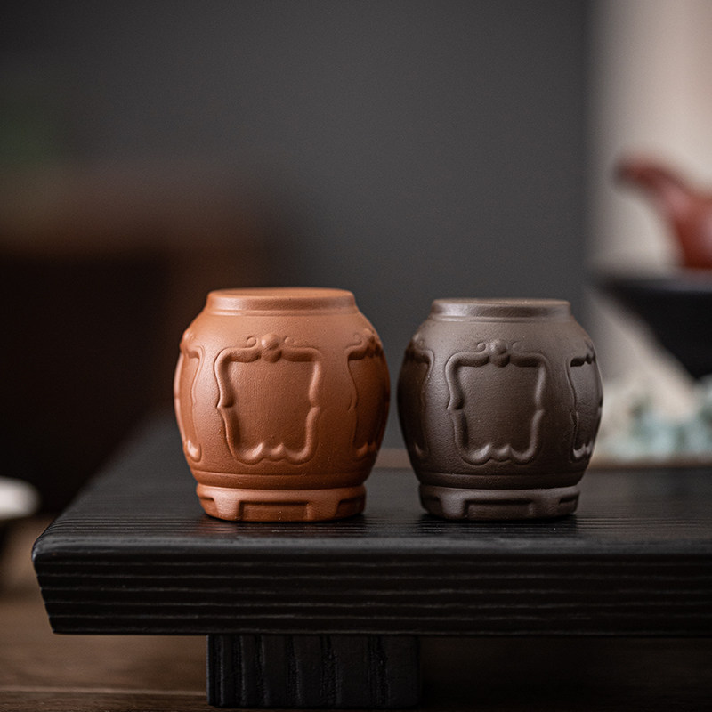 紫砂盖置茶壶盖托壶承茶宠摆件精品可养锣鼓茶玩茶道茶具配件