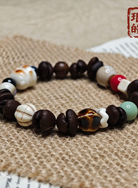 小众设计猫咪元素咖啡豆手链