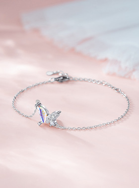 彩色锆石蝴蝶结手链女款轻奢小众个性日常通勤可戴手饰闺蜜礼物