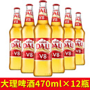 云南大理啤酒v8大理v8啤酒大瓶470ml淡啤酒易拉罐裝 500ml特產(chǎn)酒水
