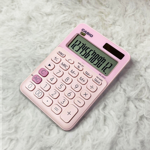 CASIO卡西欧MS-20UC时尚可爱计算器粉色白领商务办公税率计算机