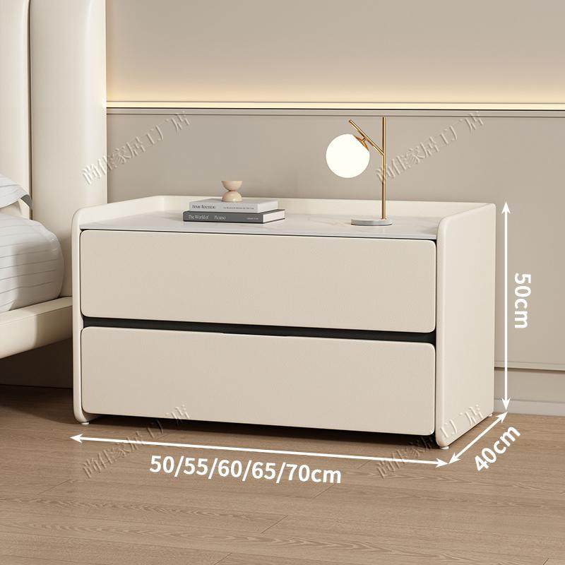 新款奶油风大尺寸实木皮质床头柜极简约现代轻奢卧室家用床头边柜,住宅家具,床头柜,淘宝优惠券,粉丝福利购,淘宝优惠卷