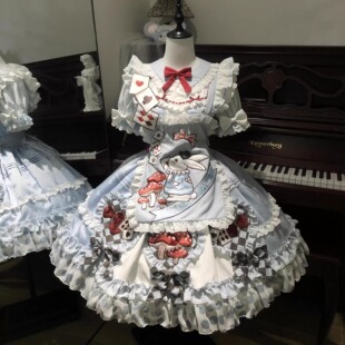 【兔引仙踪】.布丁Lolita原创设计爱丽丝定金/全款预约洛丽塔正版