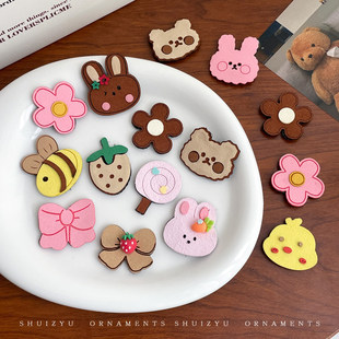 儿童卡通粘碎发整理神器女童前额浏海发贴小女孩不伤发魔术贴发饰