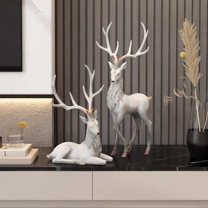 创意轻奢麋鹿桌面摆件