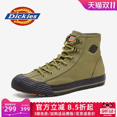 dickies男鞋秋季休闲高帮帆布鞋