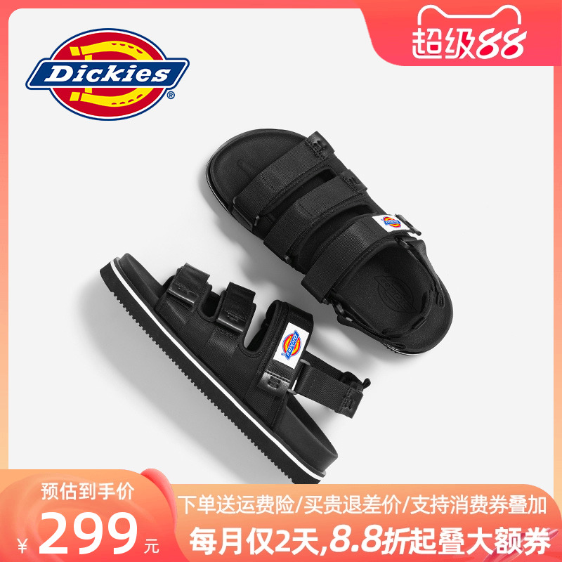 Dickies凉鞋男夏季2025新款防滑耐磨两用外穿男士拖鞋沙滩鞋男款