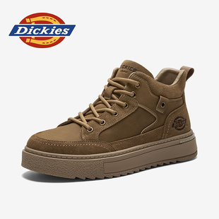 Dickies马丁靴男款2026新款男鞋冬季英伦中帮工装靴男士靴子皮靴