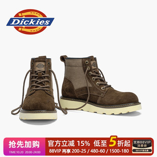 Dickies马丁靴男款冬季新款高帮户外男靴子男士休闲工装靴男鞋子