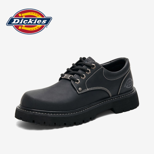 Dickies男款黑色厚底工装鞋