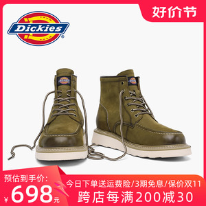 Dickies马丁靴男2023新款男鞋冬季工装男靴皮靴男士英伦高帮靴子