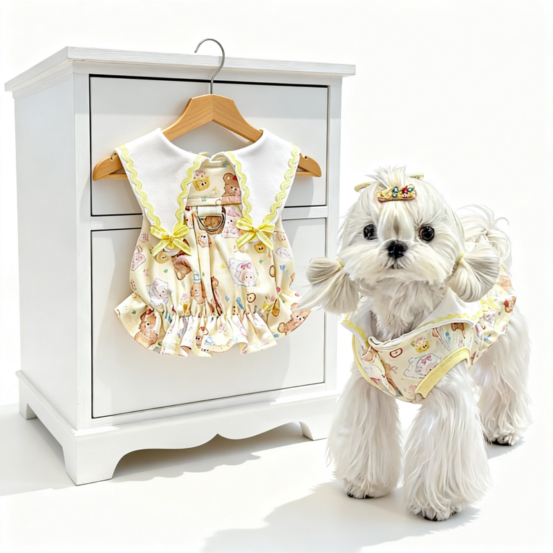 春秋季小狗小猫幼犬幼猫吉娃娃猫咪衣服小体比熊泰迪约克夏花苞裙