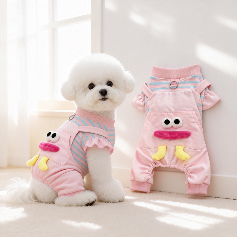 狗狗衣服秋冬款可牵引四脚衣宠物泰迪比熊保暖防掉毛小型犬打底衫