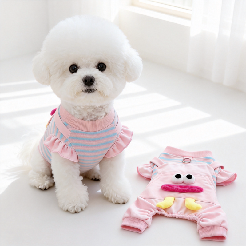 狗狗衣服秋冬款可牵引四脚衣宠物泰迪比熊保暖防掉毛小型犬打底衫