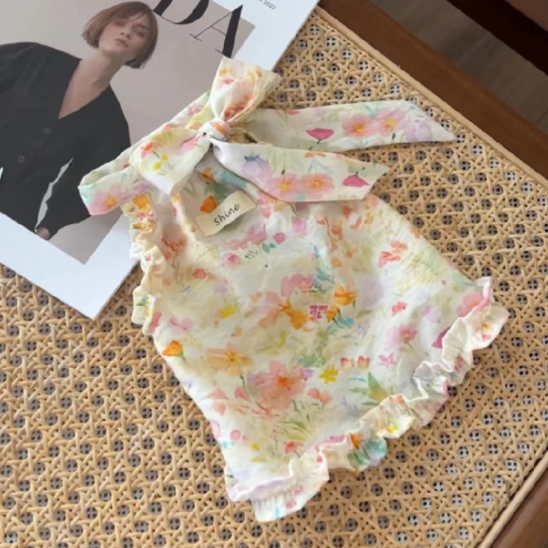宠物春夏背心狗狗挂脖连衣裙薄款吊带裙子比熊泰迪约克夏小型犬