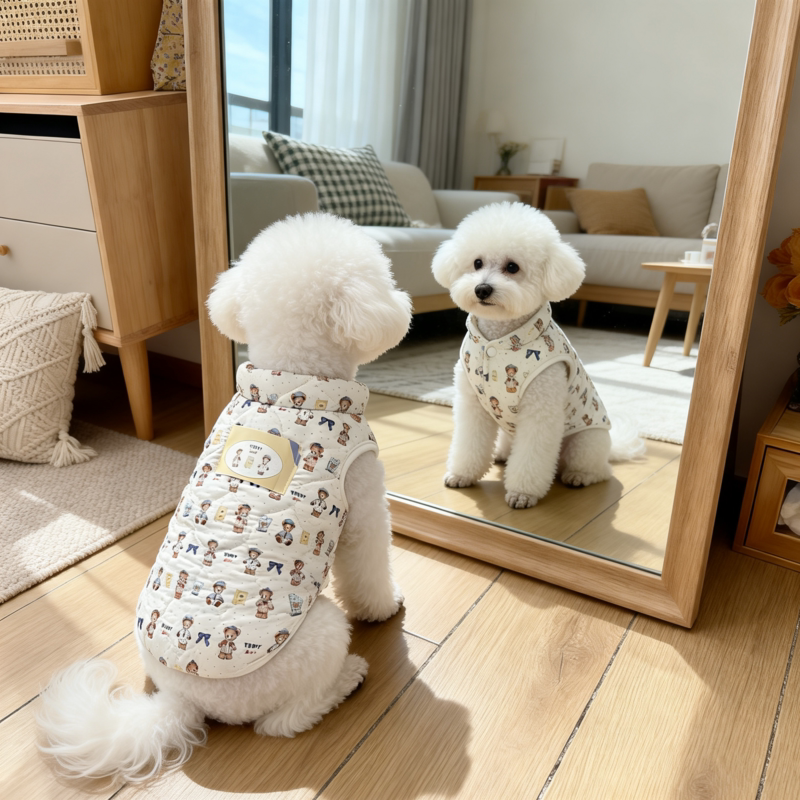 韩版秋冬狗狗保暖棉服宠物马甲外套可爱雪纳瑞泰迪比熊猫咪背心