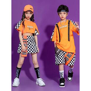 六一儿童街舞套装女童嘻哈帅气hiphop演出服幼儿爵士舞舞蹈服装潮
