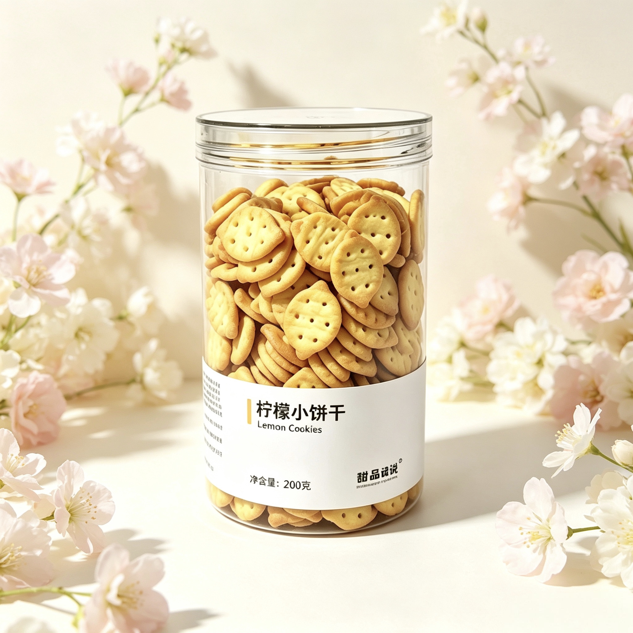 甜品说说柠檬小饼干罐装